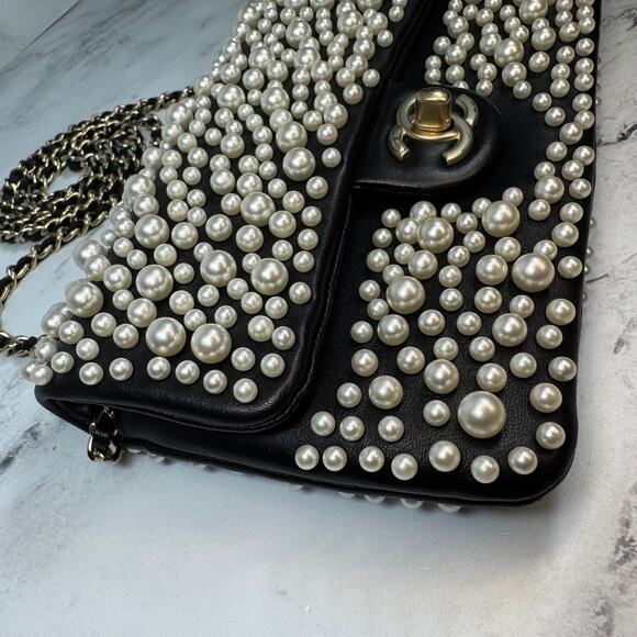 Chanel Pearl Flap Bag Paris-Dubai Pearly 15C WOC Wallet On Chain Crossbody CC - Picture 10 of 14